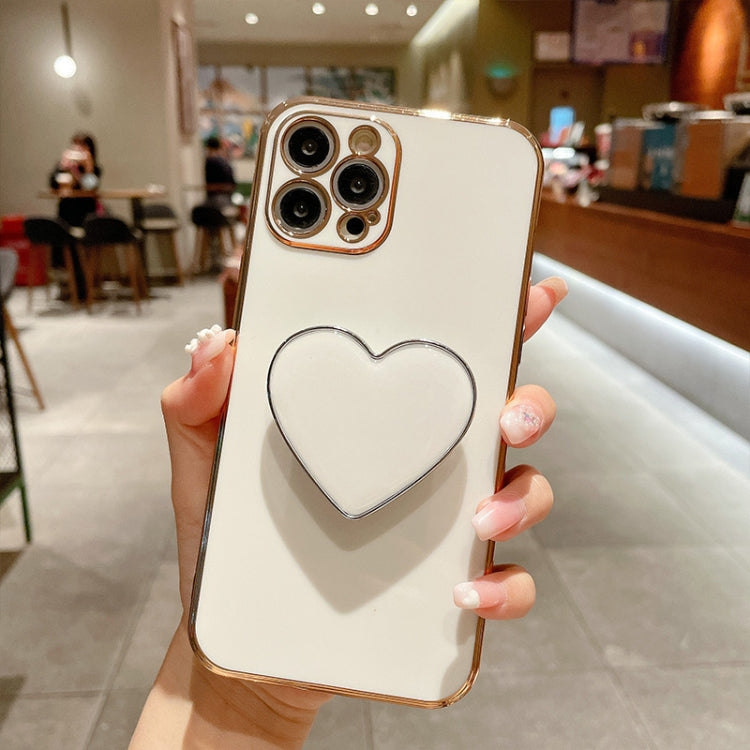 Electroplating Love Heart Holder TPU Phone Case, Series 3