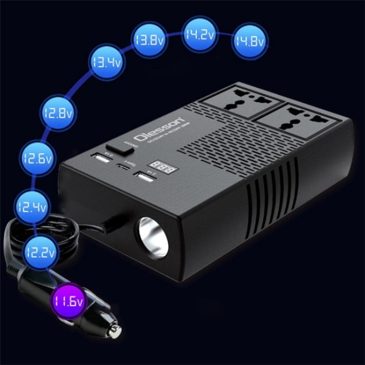 12V to 220V Car High-Power 200W Power Socket Car Charger Cigarette Lighter Car Inverter