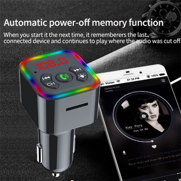 Colorful light Car Hands-free Call Bluetooth Receiver Support U Disk MP3 Player ÎҵÄÉ̵ê