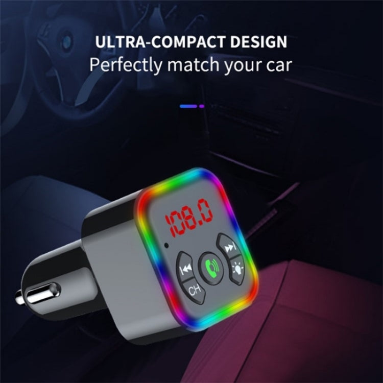 Colorful light Car Hands-free Call Bluetooth Receiver Support U Disk MP3 Player ÎҵÄÉ̵ê