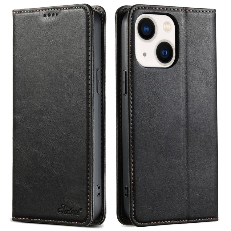 Suteni J02 Oil Wax Wallet Leather Phone Case, Series 5