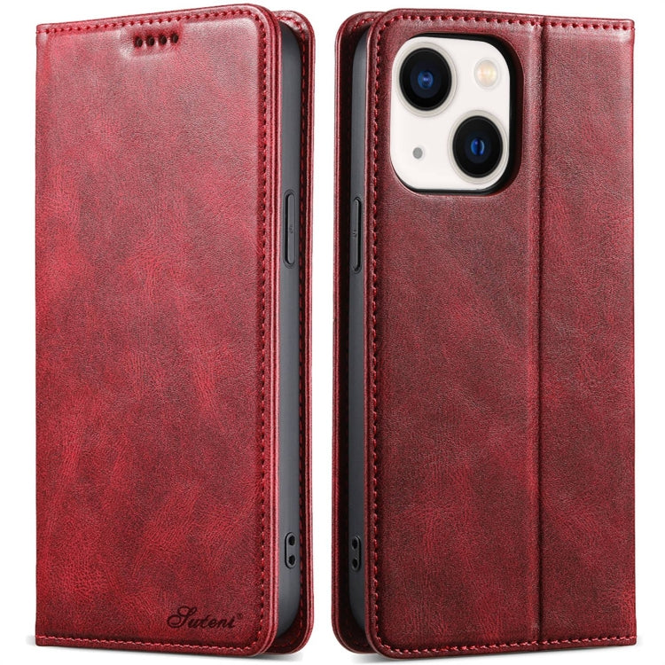 Suteni J02 Oil Wax Wallet Leather Phone Case, Series 5