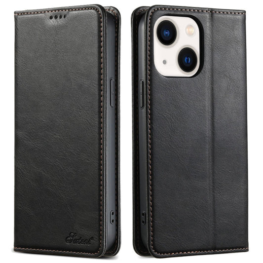 Suteni J02 Oil Wax Wallet Leather Phone Case, Series 5