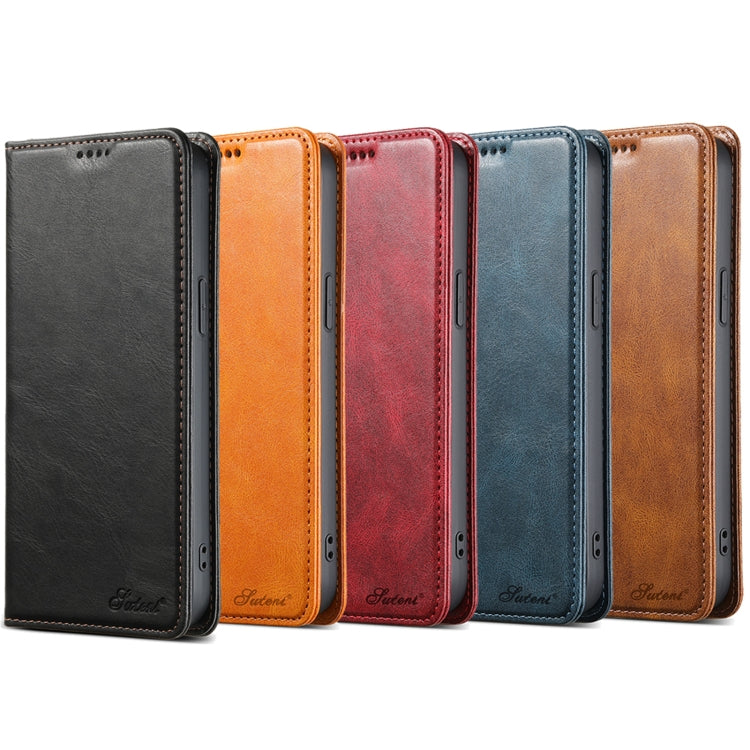 Suteni J02 Oil Wax Wallet Leather Phone Case, Series 5