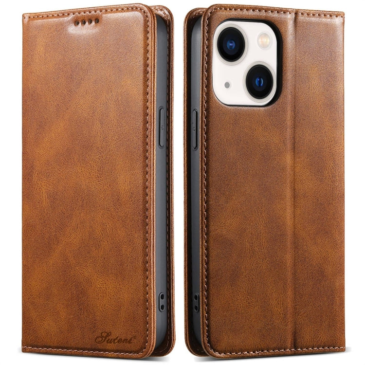 Suteni J02 Oil Wax Wallet Leather Phone Case, Series 5