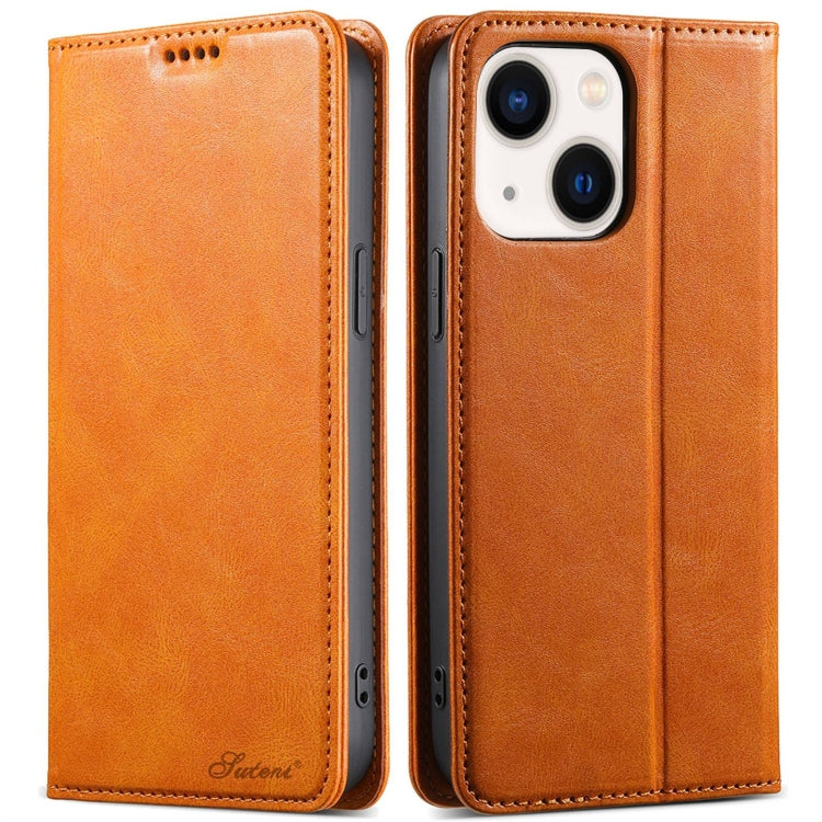 Suteni J02 Oil Wax Wallet Leather Phone Case, Series 5