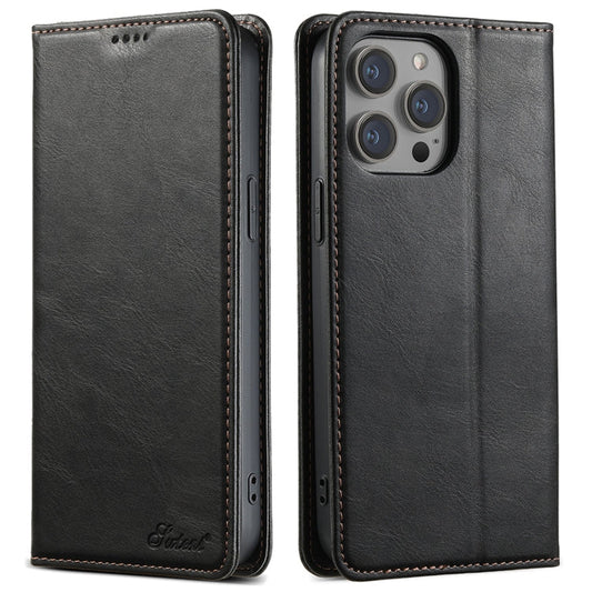 Suteni J02 Oil Wax Wallet Leather Phone Case, Series 4