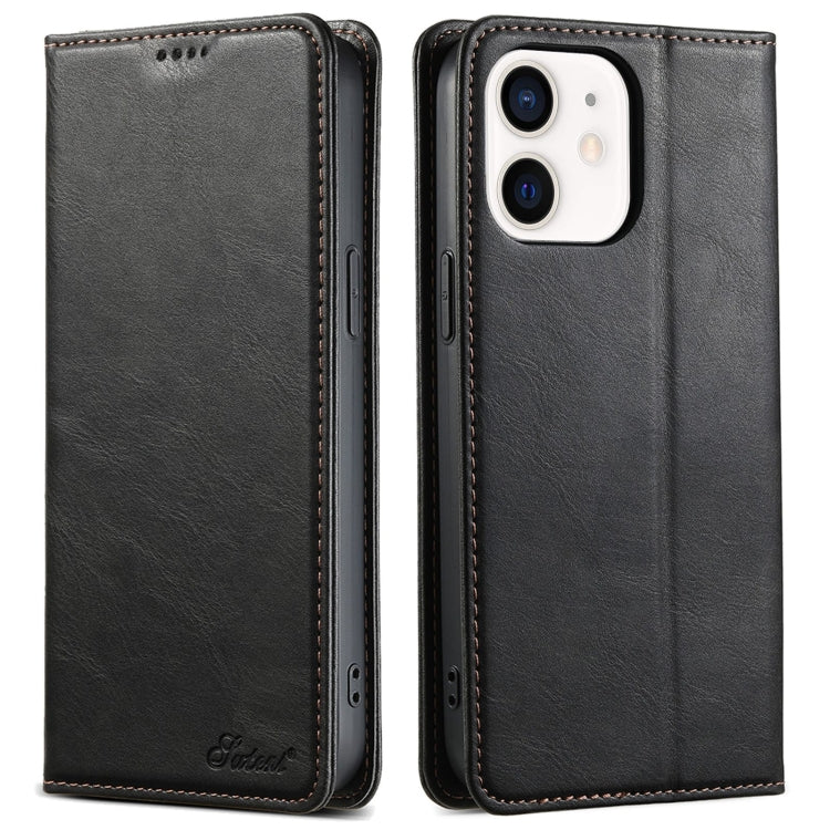 Suteni J02 Oil Wax Wallet Leather Phone Case, Series 5