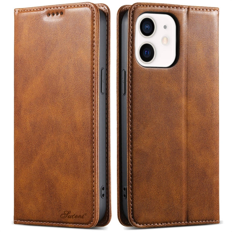 Suteni J02 Oil Wax Wallet Leather Phone Case, Series 5