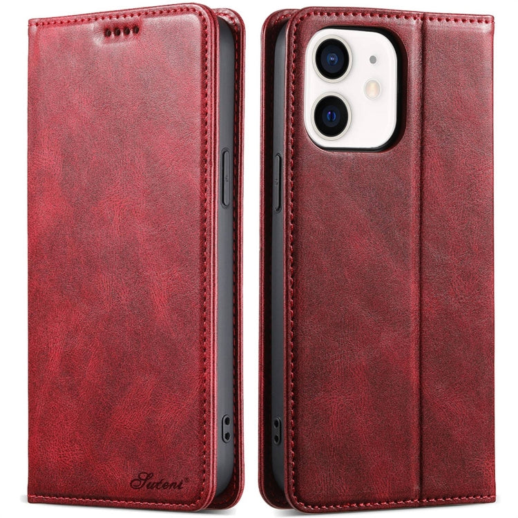 Suteni J02 Oil Wax Wallet Leather Phone Case, Series 5