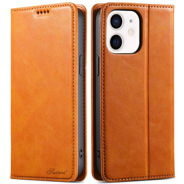 Suteni J02 Oil Wax Wallet Leather Phone Case, Series 5