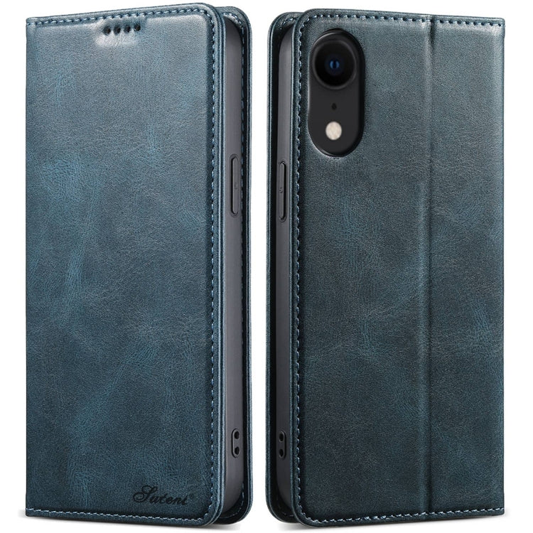 Suteni J02 Oil Wax Wallet Leather Phone Case, Series 1