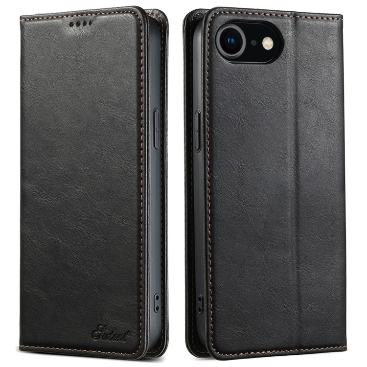 Suteni J02 Oil Wax Wallet Leather Phone Case, Series 1