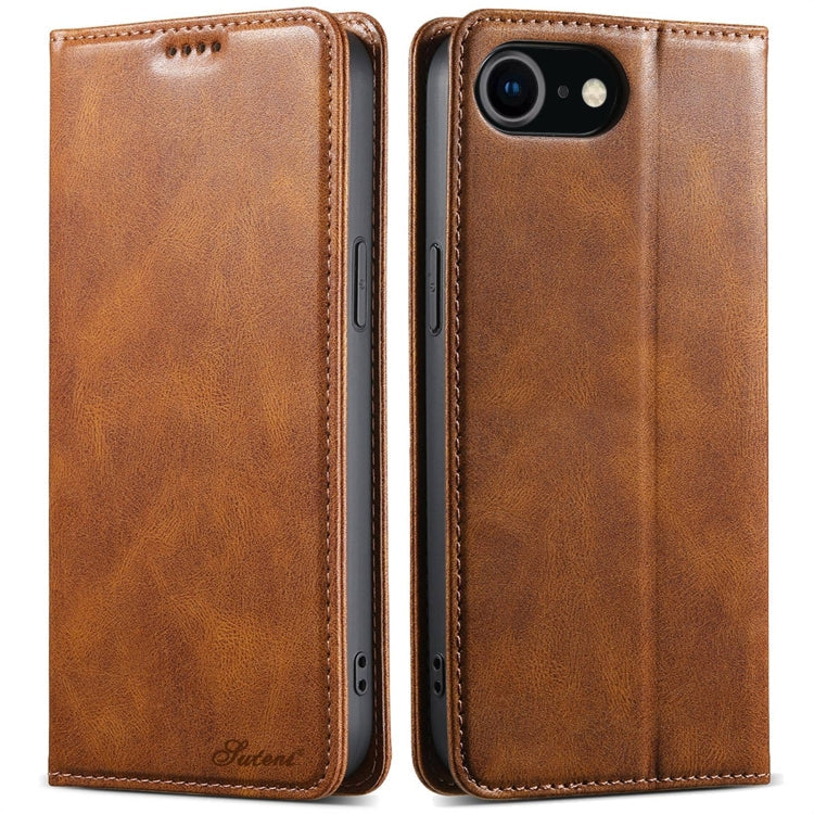 Suteni J02 Oil Wax Wallet Leather Phone Case, Series 1