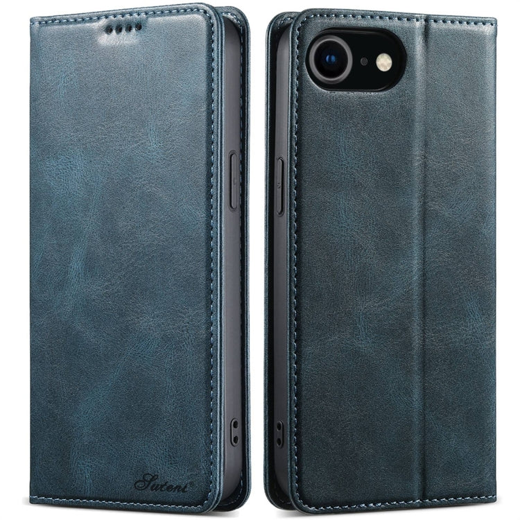 Suteni J02 Oil Wax Wallet Leather Phone Case, Series 1