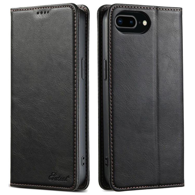 Suteni J02 Oil Wax Wallet Leather Phone Case, Series 4