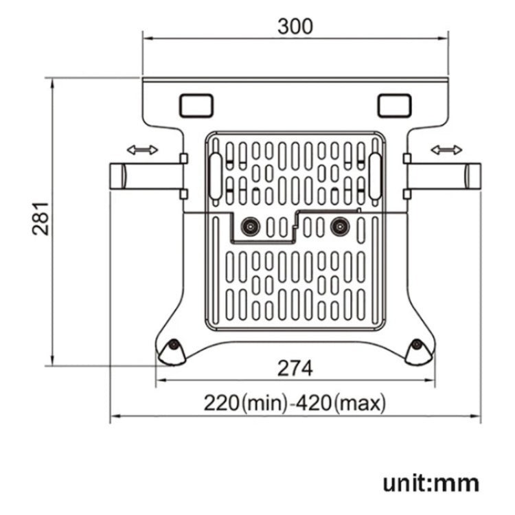 NORTH BAYOU NB FP-2 Notebook Tray Compatible VESA 100x100mm for 10 -17 inch Laptop Mount Holder