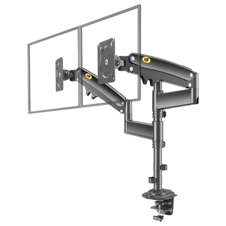 NORTH BAYOU NB H180 FP-2 Laptop Gas Spring Full Motion Dual Arm Clamp 22 - 32 inch LCD TV Monitor Desk Holder