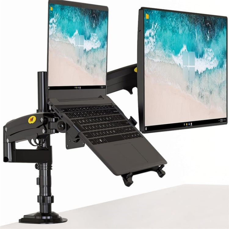 NORTH BAYOU NB H180 FP-2 Laptop Gas Spring Full Motion Dual Arm Clamp 22 - 32 inch LCD TV Monitor Desk Holder