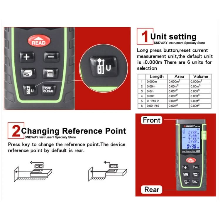 SNDWAY Range Finder Laser Handheld Range Finder SW-T40 My Store