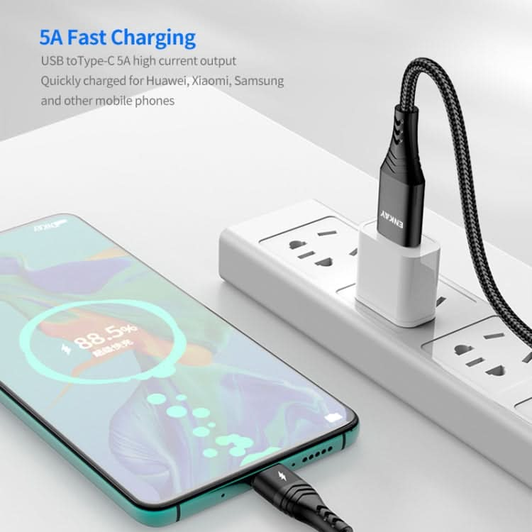 ENKAY 6-in-1 5A USB / Type-C to Type-C / 8 Pin / Micro USB Multifunction Fast Charging Cable