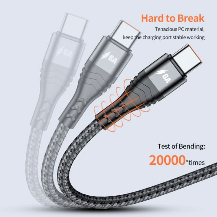 ENKAY 3-in-1 6A USB to Type-C / 8 Pin / Micro USB Multifunction Fast Charging Cable