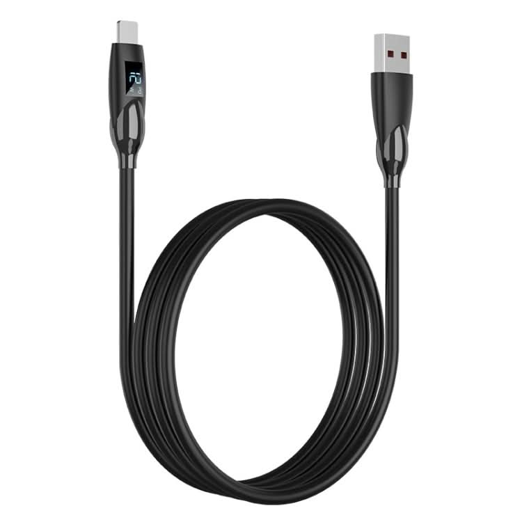 ENKAY 2.4A USB to 8 Pin Fast Charging Data Silicone Cable with LED Display