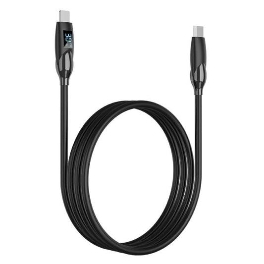 ENKAY PD30W Type-C to 8 Pin Fast Charging Data Silicone Cable with LED Display