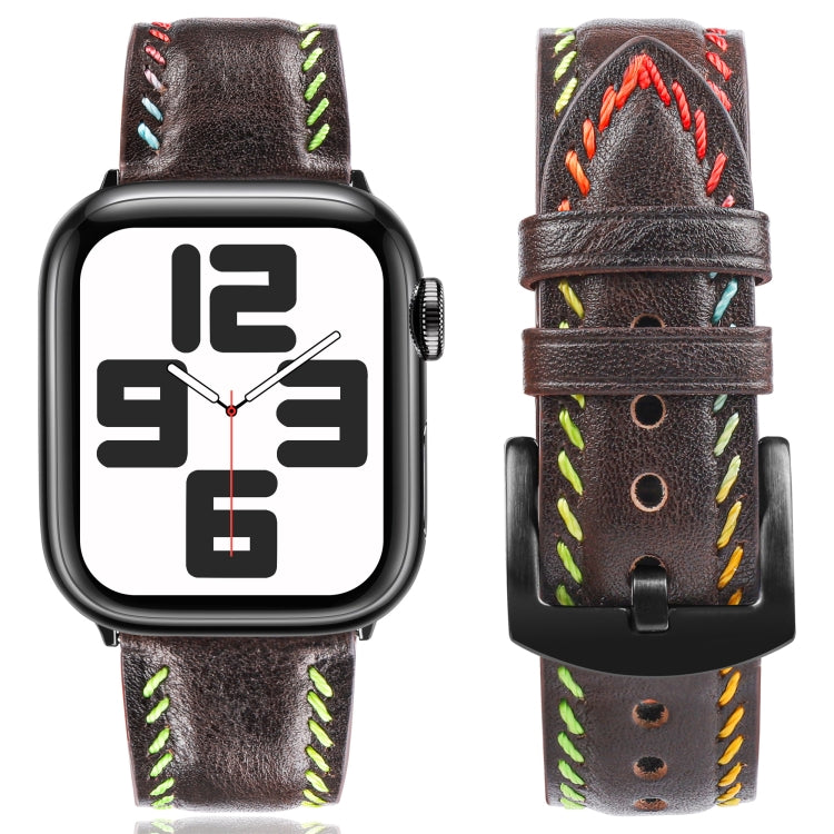 Colorful Sewing Thread Leather Watch Band, Series 2