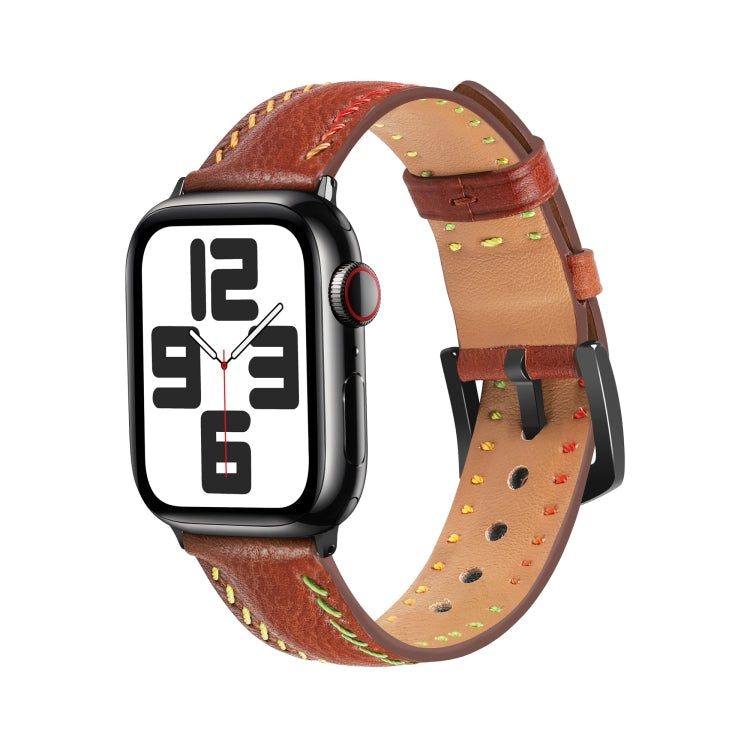 Colorful Sewing Thread Leather Watch Band, Series 3