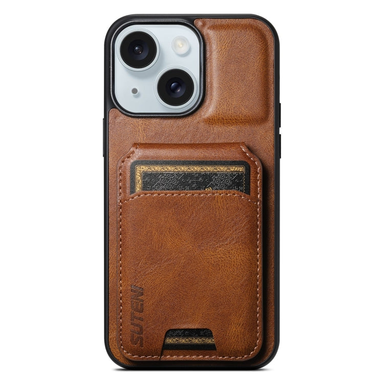 Suteni H02 Leather Wallet Stand Back Phone Case, Series 1