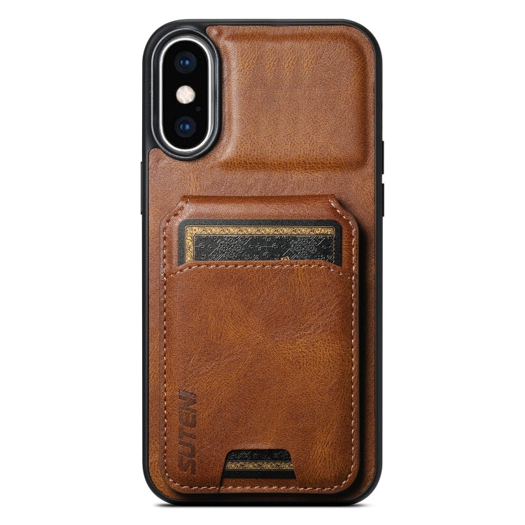 Suteni H02 Leather Wallet Stand Back Phone Case, Series 1