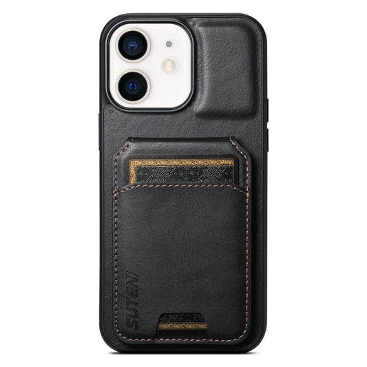 Suteni H02 Leather Wallet Stand Back Phone Case, Series 1