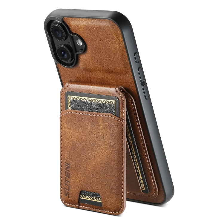 Suteni H02 Leather Wallet Stand Back Phone Case, Series 1