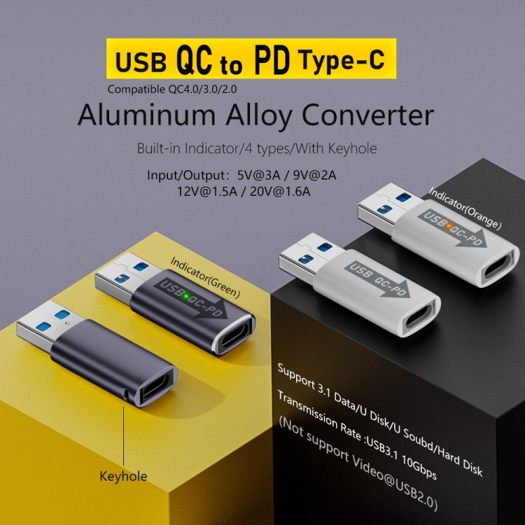 USB-A  Male QC3.1 to Type-C Female PD 10Gbps Converter Adapter My Store