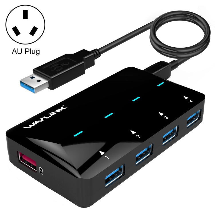 WAVLINK WL-UH3042P1 2.4A Fast Charging Adapter for Keyboard Mouse 4-Port USB3.0 HUB My Store