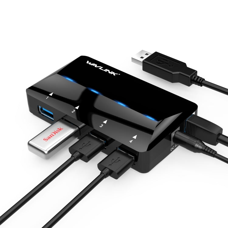 WAVLINK WL-UH3042P1 2.4A Fast Charging Adapter for Keyboard Mouse 4-Port USB3.0 HUB My Store