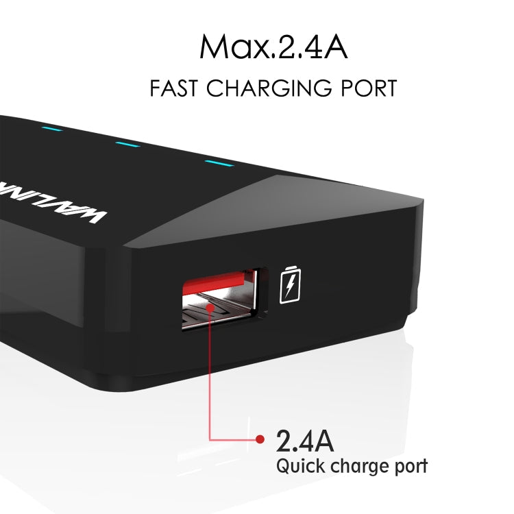 WAVLINK WL-UH3042P1 2.4A Fast Charging Adapter for Keyboard Mouse 4-Port USB3.0 HUB