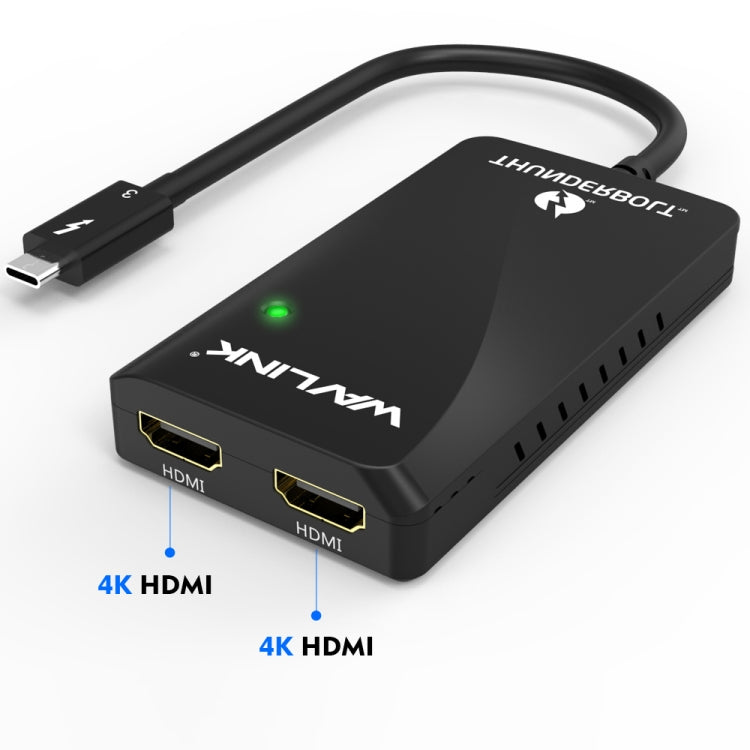 WAVLINK WL-UTA01H Type-C Thunderbolt 3 to Dual HDMI Multi-Screen Extender Splitter Adapter My Store