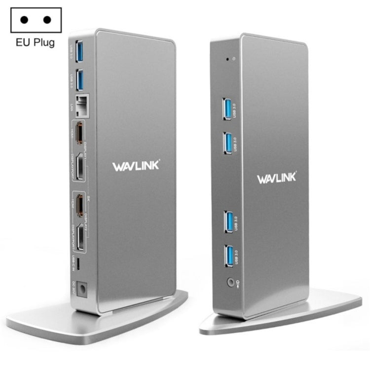 WAVLINK WL-UG69DK7 Laptops Type-C Universal Desktop Docking Station Aluminum Alloy HUB Adapter