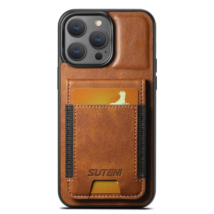 Suteni H03 Oil Wax Leather Wallet Stand Back Phone Case, Series 1