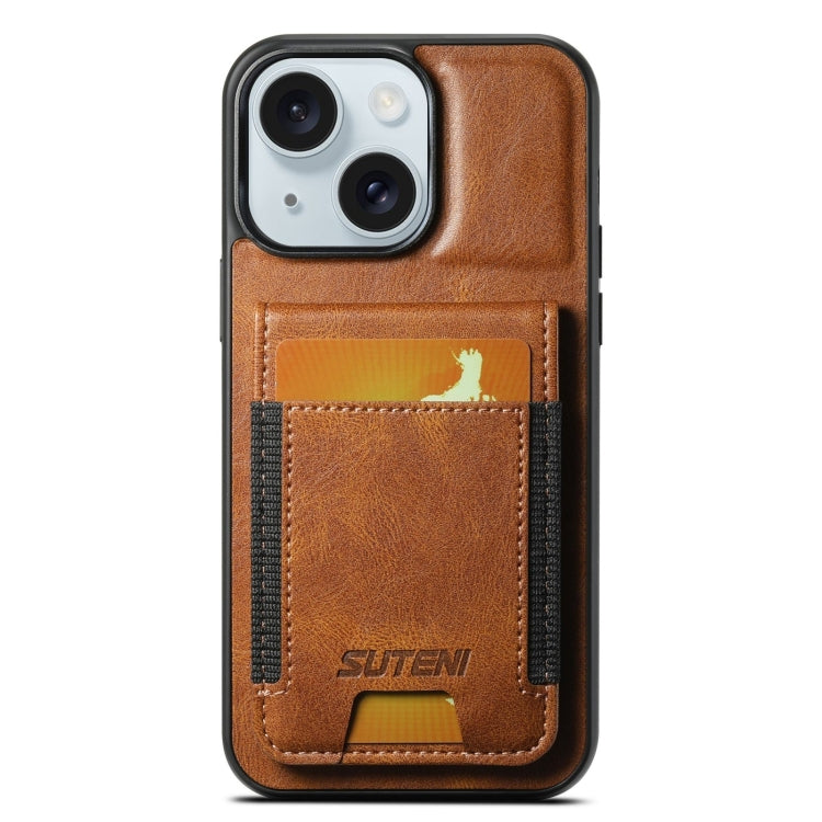 Suteni H03 Oil Wax Leather Wallet Stand Back Phone Case, Series 2