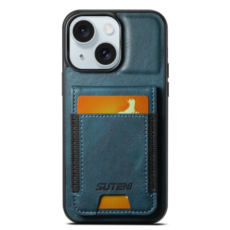 Suteni H03 Oil Wax Leather Wallet Stand Back Phone Case, Series 2