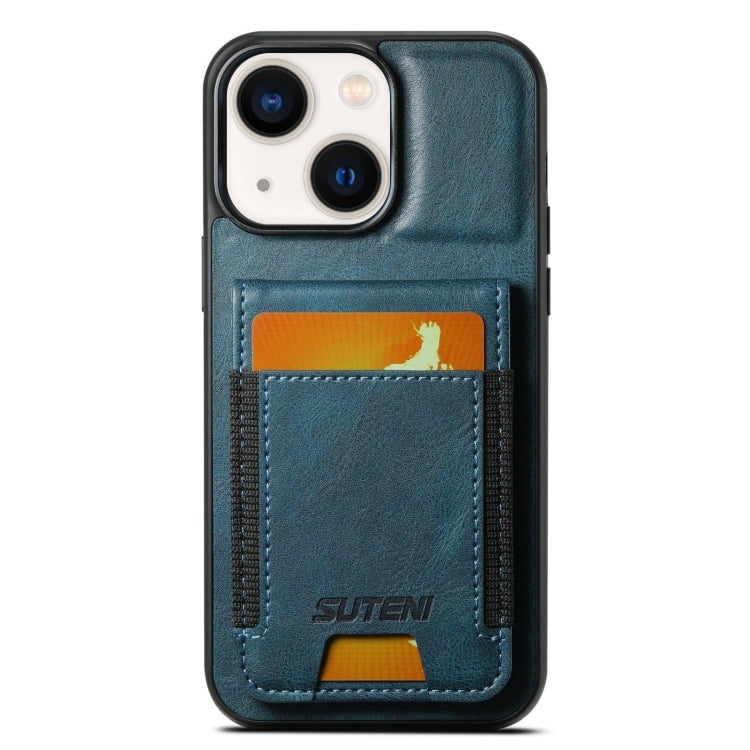 Suteni H03 Oil Wax Leather Wallet Stand Back Phone Case, Series 2