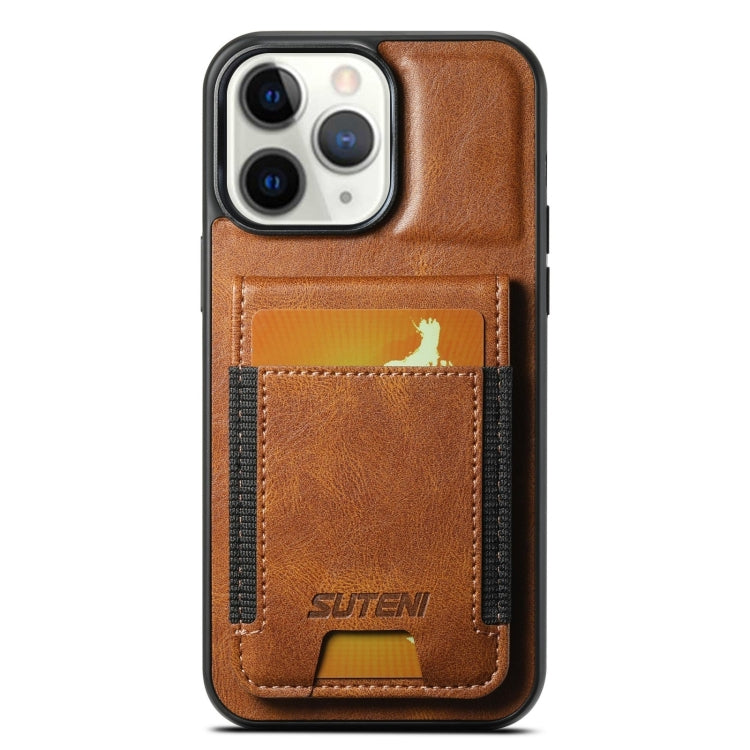 Suteni H03 Oil Wax Leather Wallet Stand Back Phone Case, Series 1