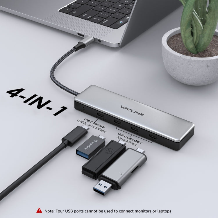 WAVLINK WL-UHP3411 10G Data Transfer Hub 4-in-1 Type-C to 4 USB-C 3.2 Gen2 Ports Adapter My Store