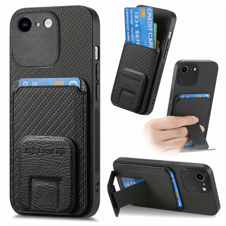 Carbon Fiber Card Bag Fold Stand Phone Case, Series 5