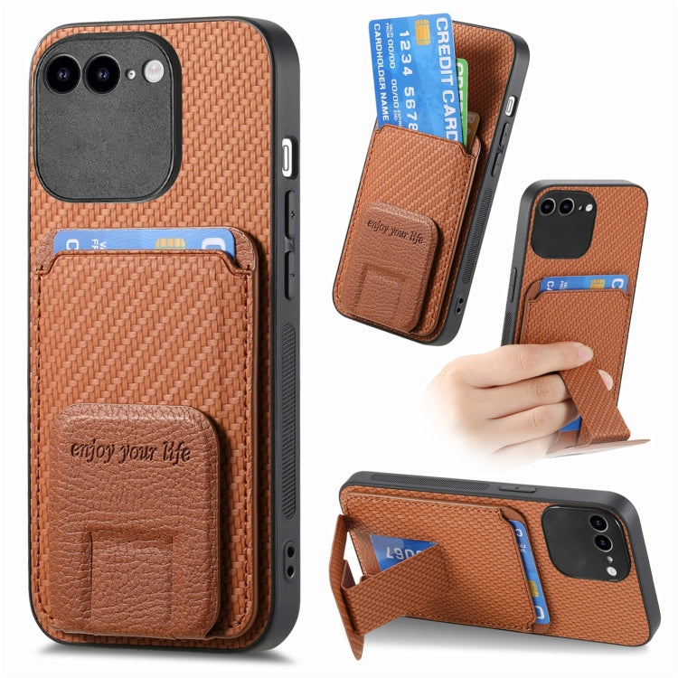 Carbon Fiber Card Bag Fold Stand Phone Case, Series 3