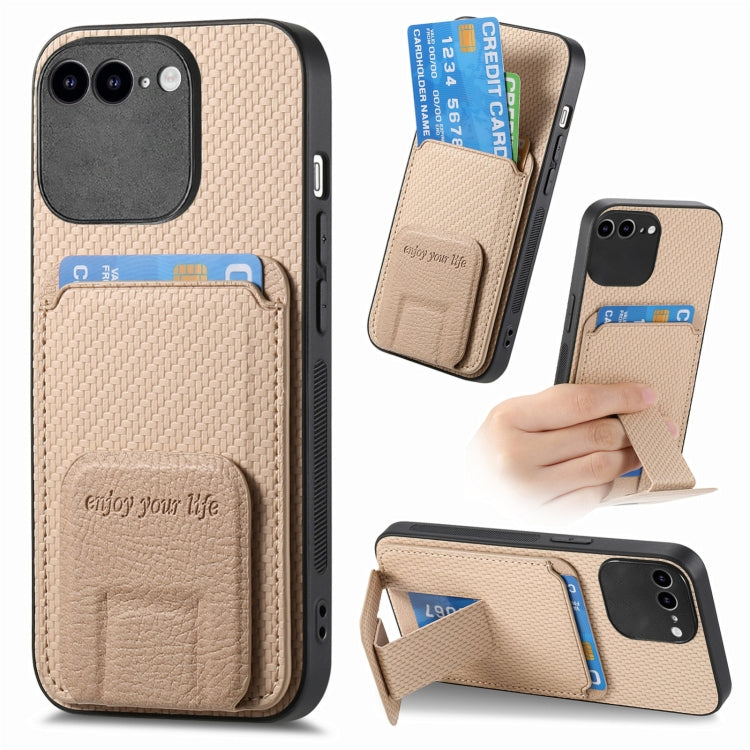 Carbon Fiber Card Bag Fold Stand Phone Case, Series 4