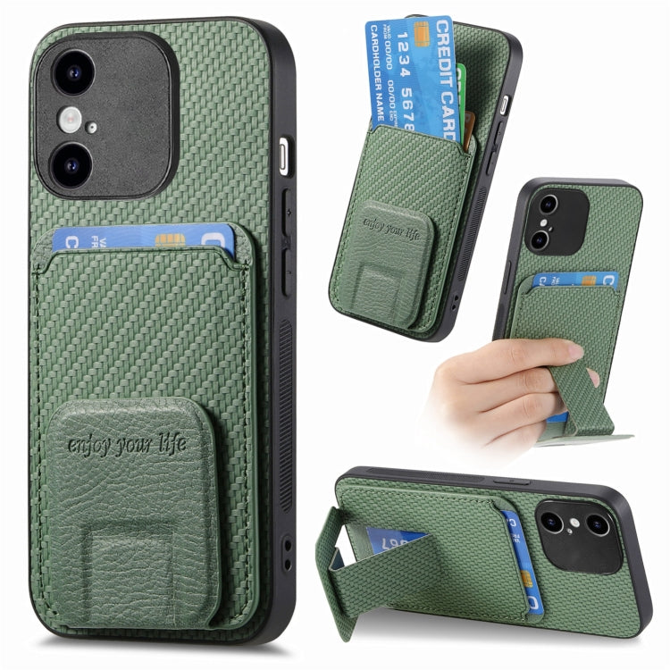 Carbon Fiber Card Bag Fold Stand Phone Case, Series 3